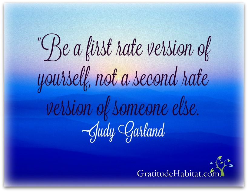 Be a first rate version of yourself