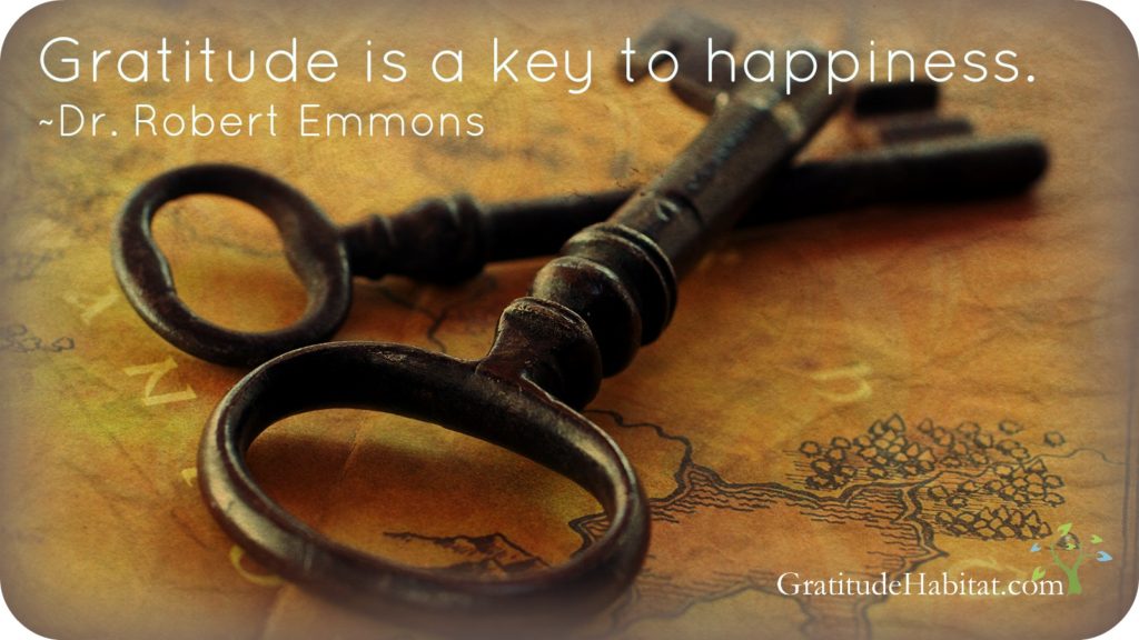 Gratitude is key to happiness